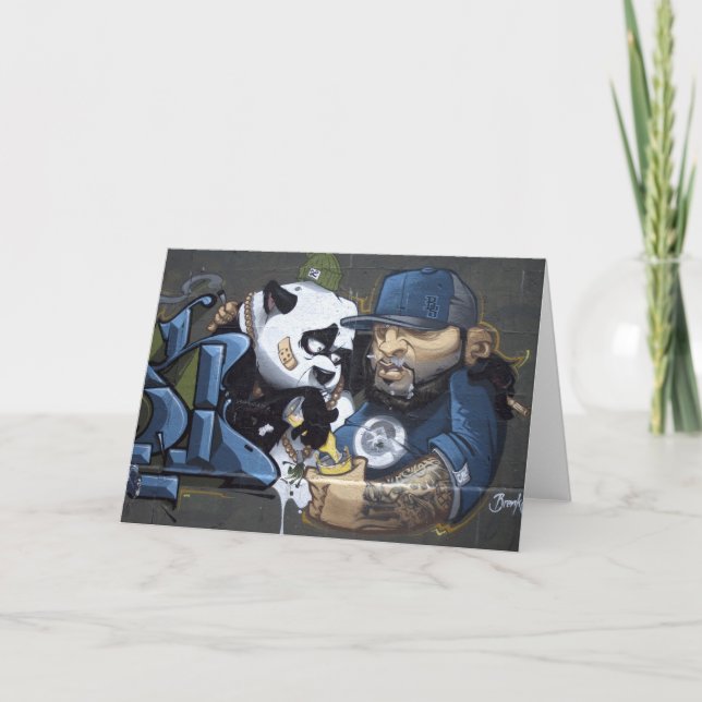 Sweet Sad Panda fand einen Buddy Karte (Vorderseite)