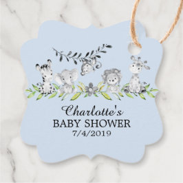 Sweet Safari Animals Baby Dusche Gefallen Tag Geschenkanhänger