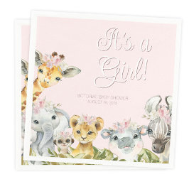 Sweet Safari Animals Baby Dusche Serviette