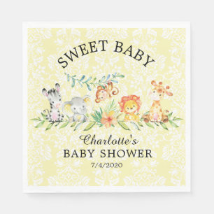 Sweet Safari Animals Baby Duschpapier Napkins Serviette