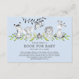 Sweet Safari Animals Baby Shower Book for Baby Begleitkarte