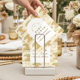 Sweet Safari Animals Baby Shower Serviette