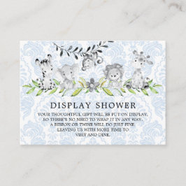 Sweet Safari Animals Babydusche - Geschenkidee Begleitkarte