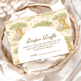 Sweet Safari Animals Diapper Raffle Begleitkarte