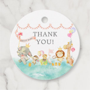 Sweet Safari Animals Parade Baby Dusche Gefallen Geschenkanhänger