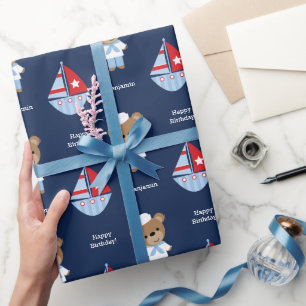 Sweet Sailor Bear Geschenkpapier