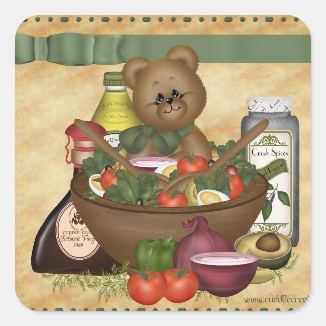 Sweet Salad Square Sticker (Vorderseite)