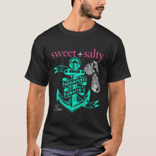Sweet Salty Anchor Preppy Mermaid Attitude Souther T-Shirt