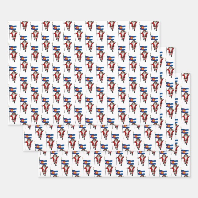 Sweet Santa Claus besucht Colorado Geschenkpapier Set (Set)