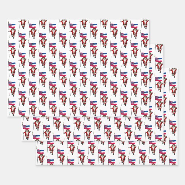 Sweet Santa Claus besucht Mississippi Geschenkpapier Set (Set)