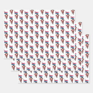 Sweet Santa Claus besucht Missouri Geschenkpapier Set