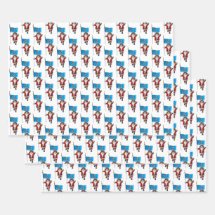Sweet Santa Claus besucht Oklahoma Geschenkpapier Set