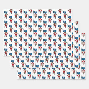 Sweet Santa Claus besucht South Carolina Geschenkpapier Set