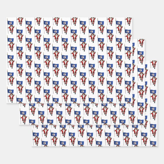 Sweet Santa Claus Besucht Virginia Geschenkpapier Set (Set)