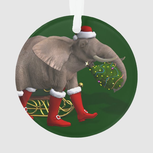 Sweet Santa Claus Elephant Ornament (Rückseite)