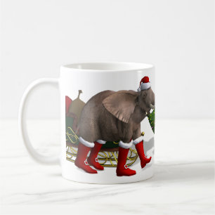 Sweet Santa Claus Elephant Tasse