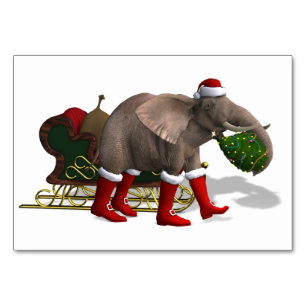 Sweet Santa Claus Elephant Tischnummer