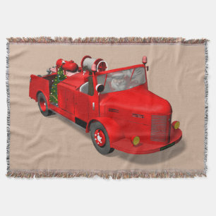 Sweet Santa Claus in Fire Motor Decke