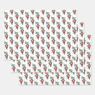 Sweet Santa Claus Visits Delaware Geschenkpapier Set