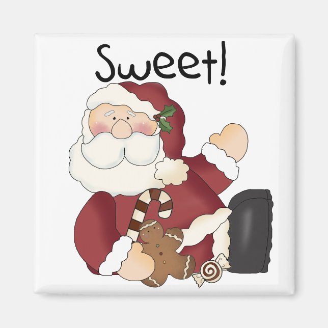 Sweet Santa Holiday Tshirts und Geschenke Magnet (Vorne)