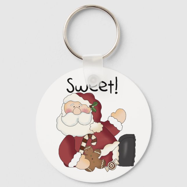 Sweet Santa Holiday Tshirts und Geschenke Schlüsselanhänger (Vorderseite)