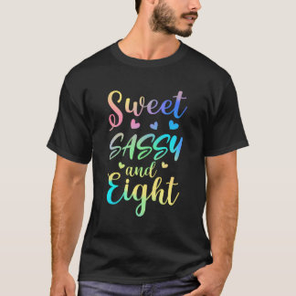 Sweet Sassy and Aight Girl's Birthday Gefärbte Kra T-Shirt