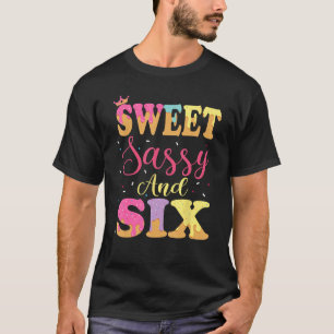 Sweet Sassy and Six Birthday Ice Cream Girls 6 Jah T-Shirt