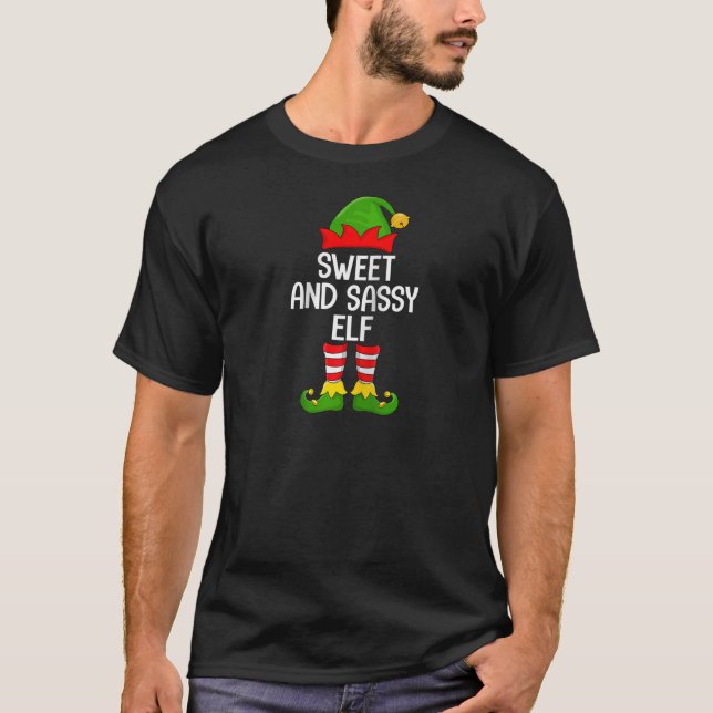Sweet Sassy Elf Xmas Family Matching Elf Squad Chr T-Shirt (Vorderseite)
