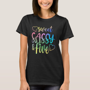 Sweet Sassy und 5. Geburtstagskind 5 Jahre alt T-Shirt