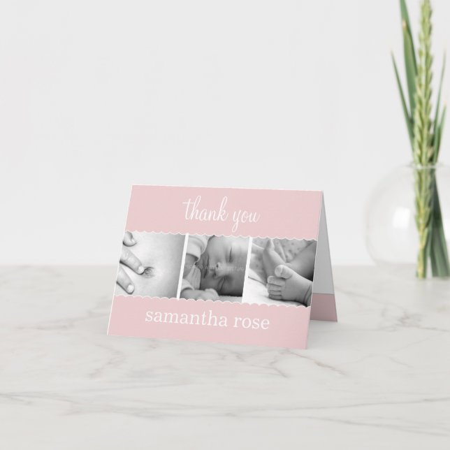 Sweet Scallops Baby Danke Karte (Vorderseite)