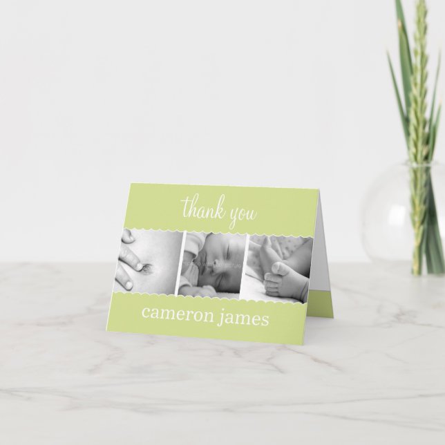 Sweet Scallops Baby Danke Karte (Vorderseite)