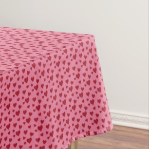 Sweet Scatter Hearts - Candy Pink & Rot Tischdecke