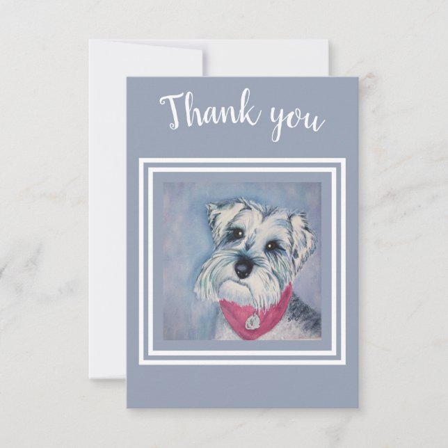 Sweet Schnauzer Vielen Dank Dankeskarte (Vorderseite)