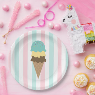 Sweet Scoops Ice Cream Baby Shower Pappteller