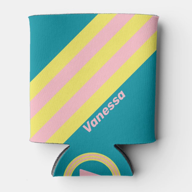 Sweet Sea Kiss Streifen mit Namen Dosenkühler (Vorderseite)