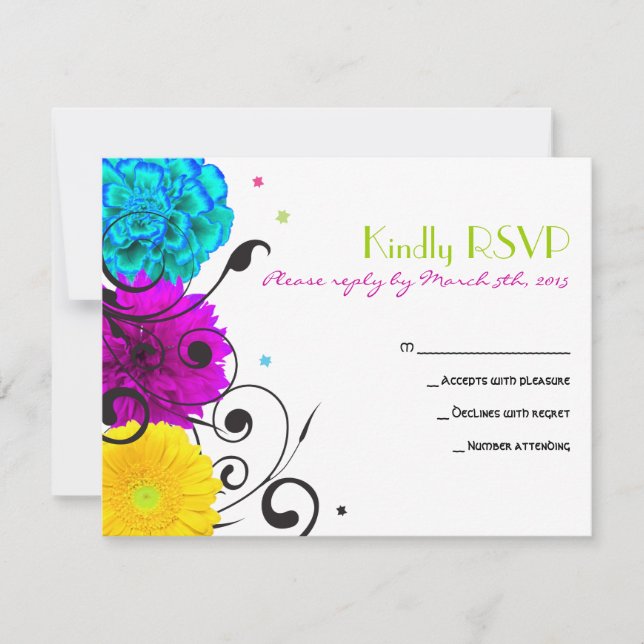 SWEET SENCES Bat Mitzvah Replik Card RSVP Karte (Vorderseite)