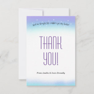 Sweet Sentiment Baby Dusche Danke Karte
