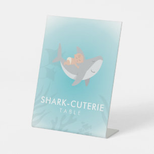 Sweet Shark Baby Buffet Tischschild Sockelschild