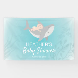 Sweet Shark Baby Dusche Banner