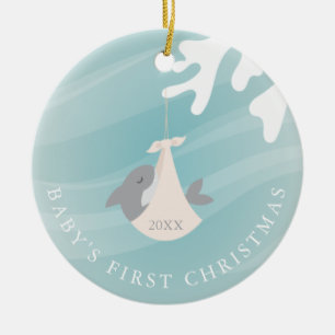 Sweet Shark Baby Keramik Ornament