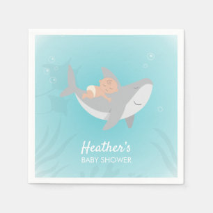 Sweet Shark Baby Showpapier Napkin Serviette