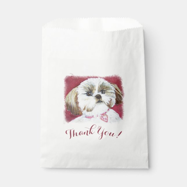 Sweet Shih Tzu DANK Geschenktütchen (Vorderseite)