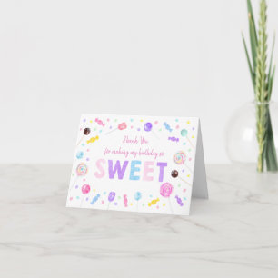 Sweet Shop Lollipop Candies Birthday Dankeskarte