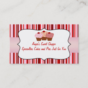 Sweet Shoppe Cupcake Business Card Visitenkarte