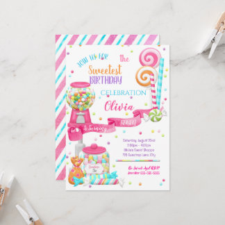 Sweet Shoppe Geburtstagsparty Einladung