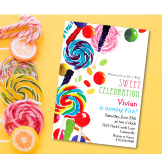 Sweet Shoppe Shop Candyland Geburtstag Einladung