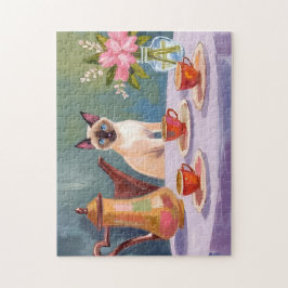 Sweet Siamese & Tea Time Jigsaw Puzzle