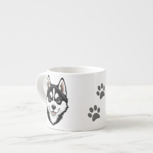 Sweet Siberian Husky Puppy Espressotasse