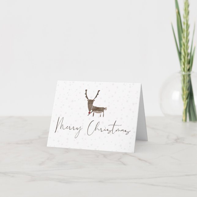 Sweet & Simple Christmas Card - Rentier Karte (Vorderseite)