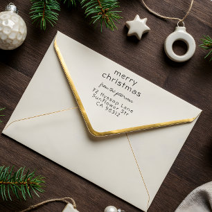 Sweet Simple Frohe Weihnachtsnamen Rücksendeadress Gummistempel